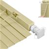 Generico Persiana alla Veneziana in Alluminio, 40 60 70 80 90 100 110 130 150 160 180 215 cm Fissaggio a Soffitto Incluso, Protezione dai Raggi UV, Design Moderno(Beige)
