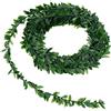 AZU Ghirlanda di foglie verdi, 7,5 m 749,3 cm, ghirlanda di seta per matrimoni, feste, decorazioni da parete (verde)