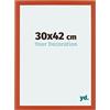 yd. Your Decoration - Cornice 30x42 cm - Arancione - Decorativa Parete in Legno con Vetro in acryl - Antiriflesso - 30x42 Cornice - Mura