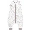 Chilsuessy, sacco nanna estivo con piedini, da 0,5 Tog, in cotone al 100%, per bambini e bambine, motivo: animali felici, da 70 cm, altezza del bambino 80-90 cm