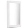 Mobili Fiver, Specchiera rettangolare Rachele 90x60 cm, Bianco Frassino, Specchio per Bagno, Camera, Corridoio, Ingresso, Soggiorno, Made in Italy