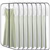 GoMaihe 8 PCS Custodia Porta Abiti, 60×140CM Copriabiti Antipolvere Trasparenti, PEVA Lavabile Buste per Abiti, Copertura Vestiti con Cerniera, Custodie Copri Abiti per Smoking, Giacca, Camicie, Nero