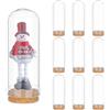 PH PandaHall 10pz Bicchiere Display Cupola Cloche, Bottiglie Da Esposizione Campana Vaso Schermo Bottiglie di Vetro Della Decorazione per Natale Festa di Matrimonio Arti E Decorazioni, 2,8x7,1cm