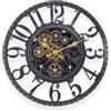 IvoQ Orologio da parete industriale con ingranaggi mobili - Look vintage fresco - Retro - Perfetto per soggiorno, ufficio e camera da letto - Un look unico