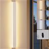 KUKAK Applique da Parete Interno,Lampada da Parete Moderna 3000K/4000K/6000K 30W,Lampada da Soggiorno con Illuminazione Up Down,Applique da Parete Corridoio,Applique Camera da Letto,Scale,96cm bianco