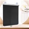 KOOEIN Tenda A Rullo Oscurante per Interni Con Ventosa, 75% Tende Da Parasole, Tende Avvolgibile Universale per Porte, Tenda Regolabili Termica Isolante, Tenda Leggero A Ventosa,Black-75x125cm/30x49in