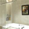 ecooe Tenda Doccia EVA Impermeabile Antimuffa 120 x 180 cm, Trasparente 3D Con 8 Anelli per Vasca da Bagno