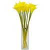 cn-Knight 12 calle artificiali a stelo lungo 50,8 cm, per decorazione della casa, centrotavola, bouquet da sposa fai da te (giallo)