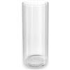 KORAT Vaso in Vetro Rigato Trasparente Cilindro - Diametro 10 cm Altezza 30 cm)- Design Elegante Cilindrico per Fiori Freschi e Secchi - Decorazione Matrimonio (10x10x30 Cm)