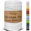 OurTop Corda Macramè, 3mm x 300m Filo Macrame Corda Macramè Filo Morbido Filato Macrame per Appendere La Parete, Fai Da Te, Artigianato, Lavori a Maglia, Lavori Decorativi(Bianco)