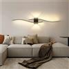 LIUYU Lampada da Parete LED Interno Moderne, Nero, Luce Calda 3000K, 35 W, L 100 CM, AC 230V, Grande Applique da Parete Alluminio 2900 lm, Adatto a Soggiorno Camera da Letto, Letto, Corridoio, Scale