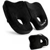 Cushy Tushy Cuscino pieghevole di alta qualità Piriformis - Cuscino per sollievo dal dolore piriforme e dal dolore sciatico - per uso domestico e ufficio, perfetto per viaggi o guida