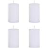Chic Antique Set di 4 Candele cilindriche rustiche Macon, 100% paraffina, lunga durata H8/D5 cm Bianco