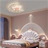 Trutipon Plafoniera For Cameretta For Bambini LED Dimmerabile Ragazzi Ragazze Camera Da Letto Lampade Da Soffitto Decorativa Moderna Stella Luna Lampadario Sala Da Pranzo Soggiorno Metallo Con Telecomando(Pink
