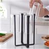 Laphontab Scolabottiglie per Borracce. Portabottiglie Pieghevole in Metallo per Sodastream e Biberon. Scola Bottiglie da Lavandino della Cucina (Nero).