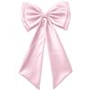 CREATCABIN Cintura Sposa Fiocco Staccabile Rosa Grande Raso Nylon Rimovibile Fiocco Lungo per Puntale Albero Natale Abito Formale Donna 57.5 x 37.8 x 3.9cm