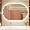 Starlead Specchio LED da bagno 81,3 x 50,8 cm, illuminazione frontale, montaggio a parete, altoparlante Bluetooth, antiappannamento, 3 temperature di colore, regolabile, impermeabile, vetro temperato