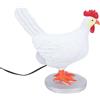 OEBUAFI Lampada a Forma di di Gallina in Resina, Luce Notturna a LED per la Decorazione della Mensola della Camera da Letto, Design Carino per la Deposizione delle Uova di Gallina, Bianco, 1 Lampada