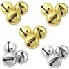 TOAOB THE ONE AND ONLY BABY TOAOB 30 Campanelle in Metallo Jingle Bells 22 mm Oro e Argento per Fai Da Te Decorazione Festa di Natale per Interni Sonaglio