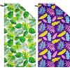 Hexify Telo Mare xxl set da 2-90 X 180 cm, Telo Mare Grande in Microfibra ad Asciugatura Rapida, Telo da Bagno Senza Sabbia, Coperta da Spiaggia da Donna (Verde + Viola)