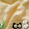 rialgirw Coperta in Mussola, Plaid Estivo Leggero in Mussola, 100% Cotone Naturale, Morbida e Traspirante — Perfetta per Letto o Divano (Yellow,130x150cm)