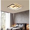 Arcadia Plafoniera Led Soffitto Moderna con Luce Calda e Fredda Dimmerabile, Telecomando - Lampadario Camera da Letto, Soggiorno, Cucina, Cameretta e Salotto - 3800LM 38W 45Cm