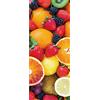 A.Monamour Adesivo Porta Autoadesiva Sfondo Di Frutti Colorati Con Fragola Limone Arancia Vinile PVC Adesivi per Porte Interne 3D Pellicola Adesiva Poster Sticker Murale Parete Carta da Parati