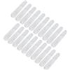 QUARKZMAN 50pz Ganci Antiscivolo Silicone Adesivo Strisce AppendiaPuntai per Grucce Legno Plastica, Trasparente (3.27 x 0.75)