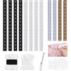 SZMK 45 PCS Elastico per Stringere Pantaloni Vita,Elastico Vita Jeans Regolabile,SZMK Estensore per Vita Dei Pantaloni con Aghi, Filo, Strumento per Infilare,Bottoni Stringi Pantaloni per Adulti, Bambini