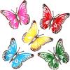 SYEYCW 5 Pezzi Farfalle Decorative da Parete, Decorazione Artistica da Parete in Metallo Farfalla, Decorazioni Giardino per Esterno, Camera da Letto, Soggiorno, Balcone, Esterno, Interno, Veranda