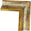 ITALIA CORNICI Maestri Artigiani - Cornice in legno da parete per Quadri tutte le misure, con Passepartout, Oro Argento Noce Azzurro (30 x 40 cm, ARGENTO-ORO)