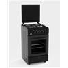 Generico Cucina A Gas 4 Fuochi Con Forno A Gas 50 x 50 cm Colore Nero Con Coperchio, ROBUSTA