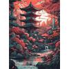 QiHon Puzzle 2000 pezzi, Paesaggio Giapponese Puzzle Classici per Adulti, Giocattoli di Gioco Impegnativi, puzzle Impossibile, Puzzles per Gioco Familiare, Regalo per Amore e Amico 100 x 70 cm