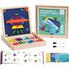 Generico Tangram Puzzle - Wood Magnetic Brain Teaser Kit, Geometry Recognition Feature, Spatial Logic Development System, Junior Student Adult Travelers, Promotes Spatial Reasoning