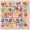 Boxiki kids Puzzle Alfabeto Legno Montessori per Bambini, Tabellone Labirinto Lettere ABC con 26 Bottoni Colorati e Illustrazioni, Gioco Educativo Prescolare 3+ Anni per Motricità Fine