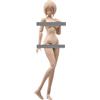 HiPlay 1:12 Scale Female Half-Seamless Action Figure Body -Tall and Plump Body Shape, Large Bust and Wheat Skin T86-ST03B (Wheat,Large Bust)