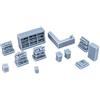 Outland Models Set di accessori per interni per mercato/negozio di paesaggi ferroviari in scala 1:87 HO