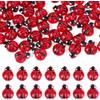 lasuroa 120pz Coccinelle Resina, Graziose e Minuscole Coccinelle con 2 Stili Figure di Animali in Miniatura Decorazioni per Case delle Bambole in Micro Paesaggio per Bomboniere di Compleanno