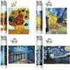 Leseogye Set di 4 mini puzzle per adulti in tubo, puzzle rilassante con stile pittura a olio, 150 pezzi, micro puzzle da viaggio, regalo antistress e decorazione artistica