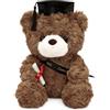 Jinfanshurich Orsacchiotto di peluche - Orsetto esame con cappello da dottore e diploma - regalo di laurea - regalo di laurea per studenti & diploma - regalo di prova superato