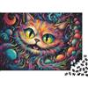 VNXTPQLKWMDJ Gatto Colorato Arte Astratta Puzzle 1000 Pezzi Carta per Adulti Relax Gioco di Famiglia Decorazione Casa Regalo 38x26cm/1000pcs