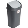 CURVER Mistral Swing Cestino per rifiuti 50L - Antracite/grigio Riciclato