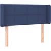 vidaXL Testiera con orecchie in tessuto blu 83x16x78/88 cm