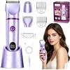 Bamkmbe Rasoio elettrico per donna, 3 in 1 Viso Bikini Corpo Tagliapeli corporeo per donna, USB Rasoio Intimo a Secco e Bagnato Epilatore Elettrico Donna, per Gambe, Braccia, e Zona Bikini (Viola)