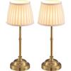 VISDANFO Lampada da tavolo a LED senza fili, set da 2 pezzi, dimmerabile, vintage, lampada da tavolo retrò, batteria da 4000 mAh, funzionamento a batteria, adatta per interni, esterni, bar, soggiorno