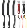 Lifhety 3Pcs Spazzole Spazzola per la pulizia delle fessure a setole dure, set di 8 pezzi per la pulizia dei fornelli e Casa, spazzole per pulizia delle fessure del bagno per cucina, fughe, finestre