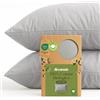 Dreamzie - 100% Cotone Biologico - Federe Cuscino Letto 30x50 cm Cotone Biologico - Set da 2 - Grigio - Federe Cuscino Letto 30x50 con Zip - Oeko-Tex