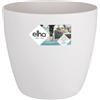 Elho Brussels Round Wheels 35 - Vaso per Interno - 100% Plastica Riciclata - Ø 35.0 x H 33.0 cm - Bianco/White
