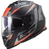 LS2, Casco Moto Integrale STORM II RACER Matt Titanium Orange, XL