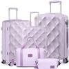 Sea choice Set di Valigie Rigide 5 pezzi ABS Borse da Viaggio Trolley con Lucchetto TSA Bagaglio a mano S+M+L con 4 Ruote a 360° con 1 Borsa da Viaggio e 1 Trousse da Toilette